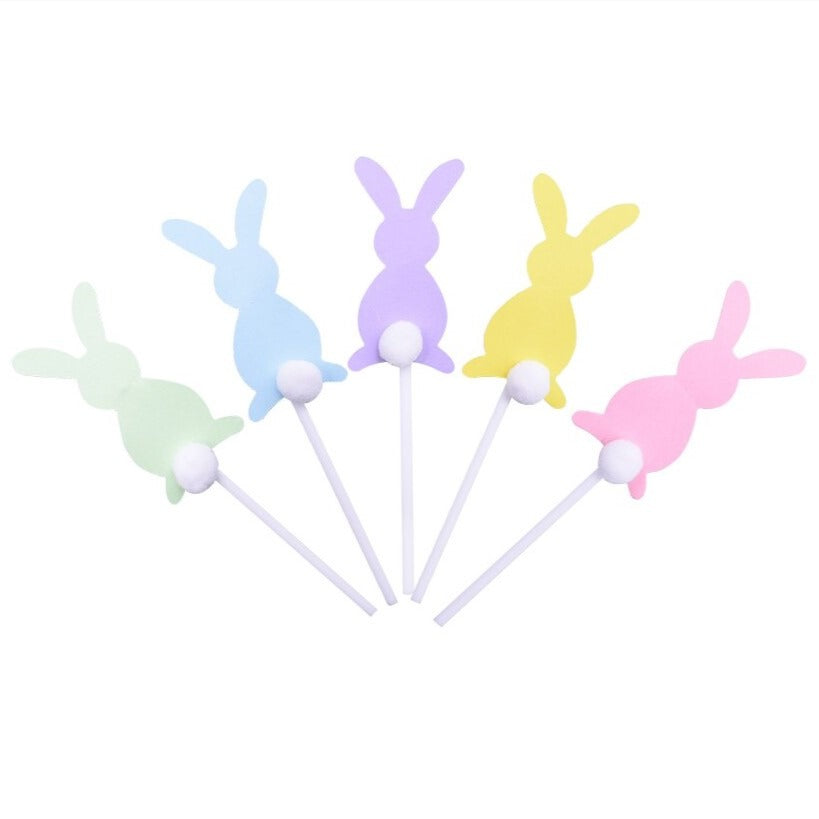 Set Of 5 Pastel Bunny Picks